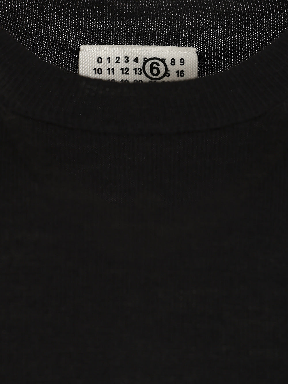 Mm6 Maison Margiela Crewneck Sweater With Patches Knitwear - Black | df7eb05c700b225e21e352ea2e91bc4e1a50ea46