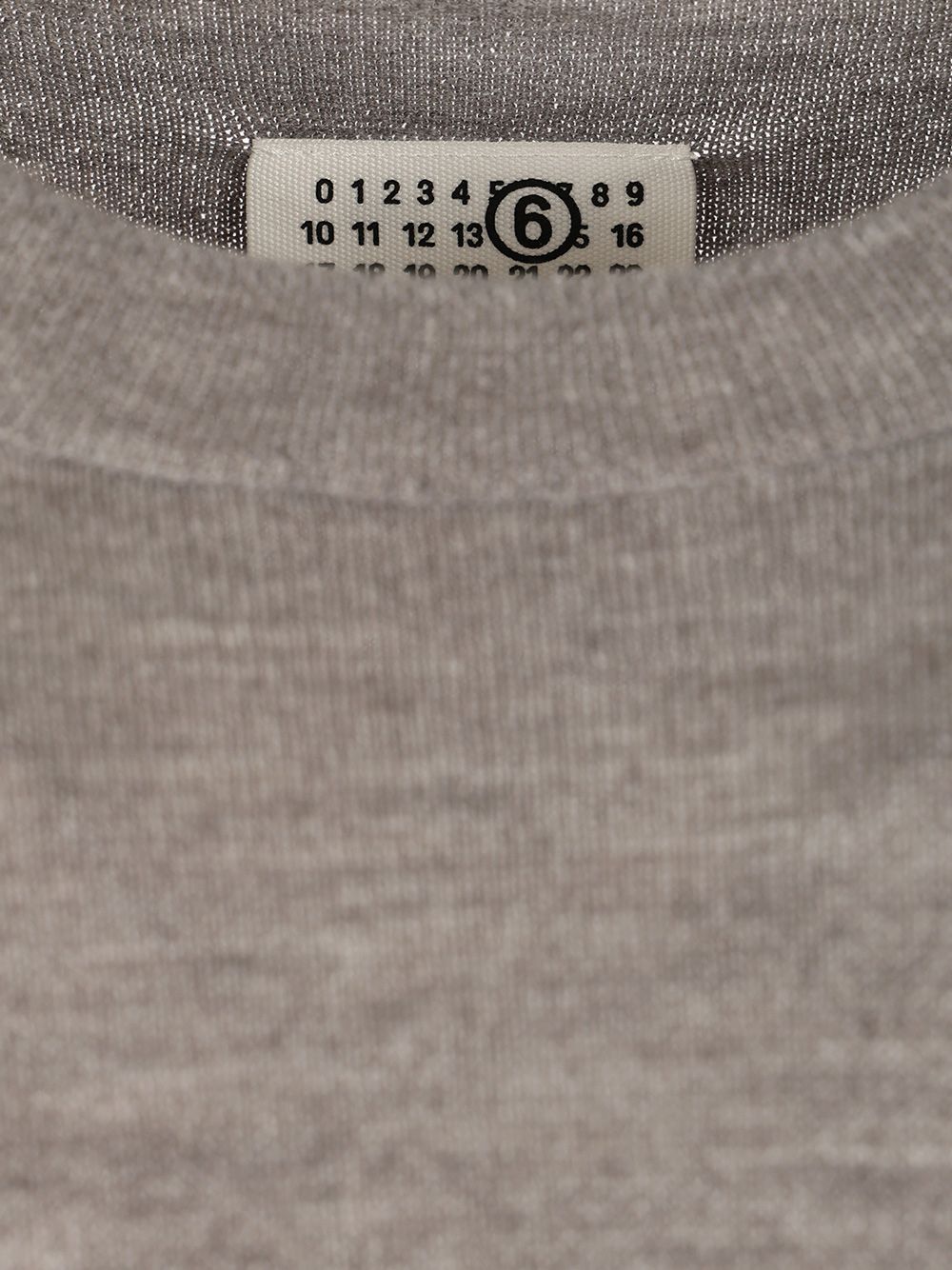 Mm6 Maison Margiela Crewneck Sweater With Patches Knitwear - Grey | 292588540e72ba50d3aed8b323524ed9aac0886b