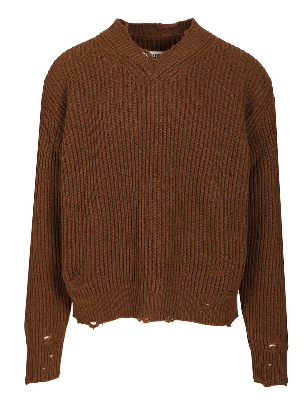 Mm6 Maison Margiela Wool Sweater Knitwear - Brown | 0dfc317ded795716ab21f6115fe4892afa47a822