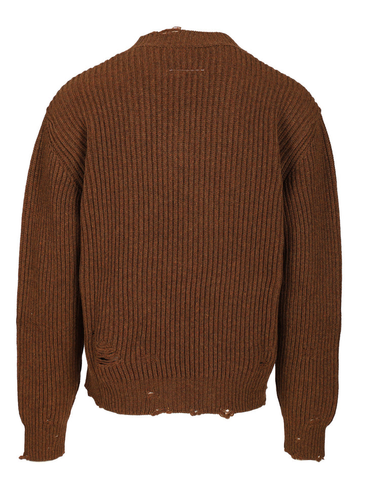 Mm6 Maison Margiela Wool Sweater Knitwear - Brown | 1a63e3b021a8bd9af5d53e084c2773f995b1ac8b