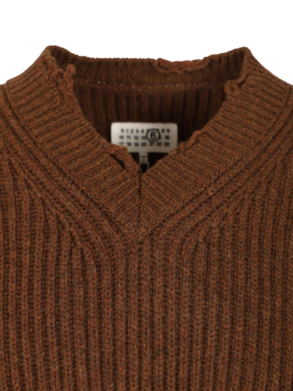 Mm6 Maison Margiela Wool Sweater Knitwear - Brown | cfb99f6b1f47dcc5570aaaeffa27bf18ae52b2c0