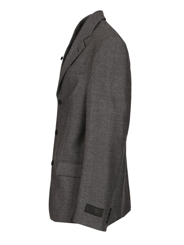Mm6 Maison Margiela Wool Jacket Jackets - Grey | b443ffa44fdb542f197efa46a173f149cabe0b65