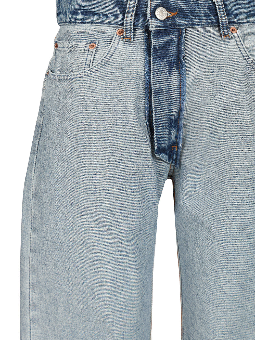 Mm6 Maison Margiela Straight Leg Denim Jeans - Blue | 3214d232f1eff440799b07efa2a16f7c21cdb9c2