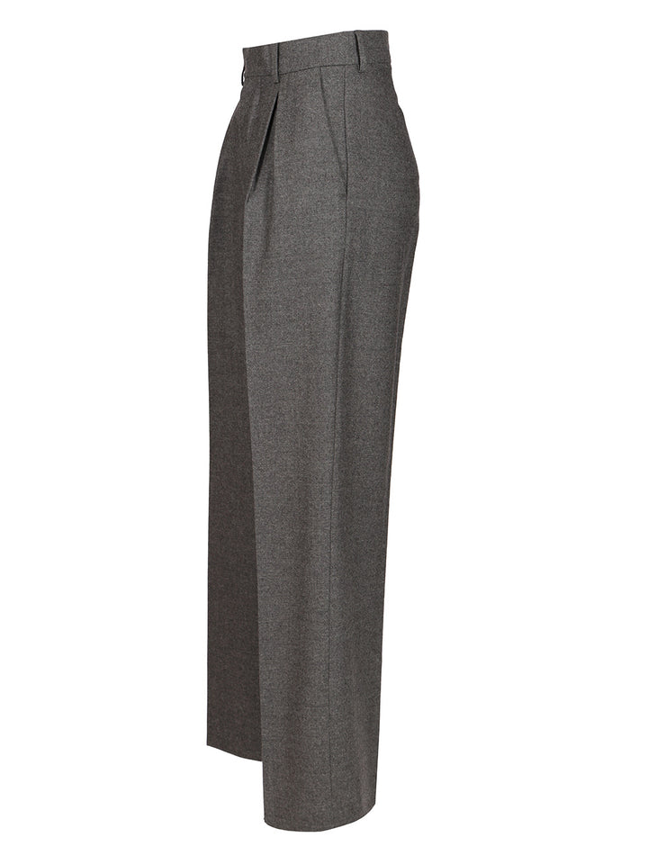 Mm6 Maison Margiela Wool Pleated Trousers - Grey | cd8a9259562ed85dcd95676730cf0fd1828797bd
