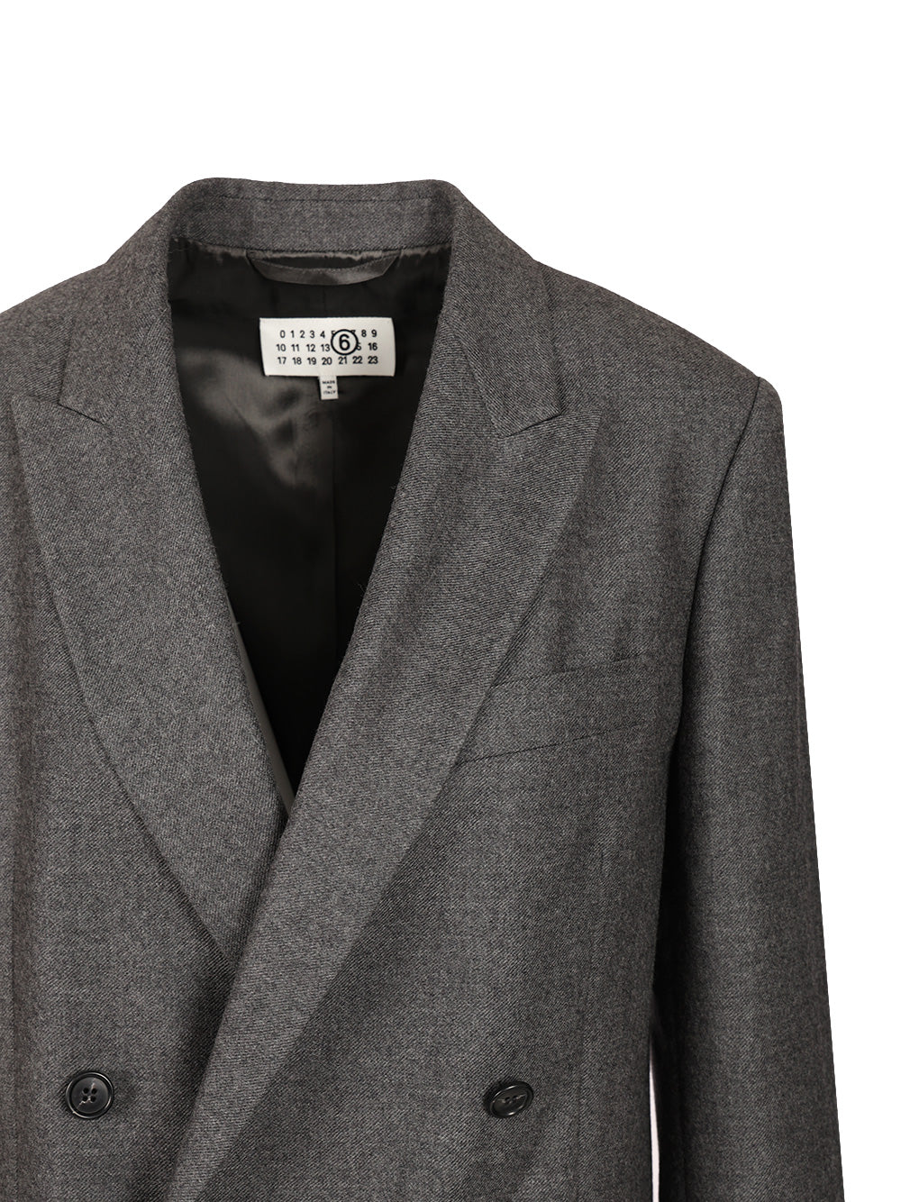 Mm6 Maison Margiela Double-Breasted Jacket Jackets - Grey | da7623eff338a90253f8f7854d594271f46e2902