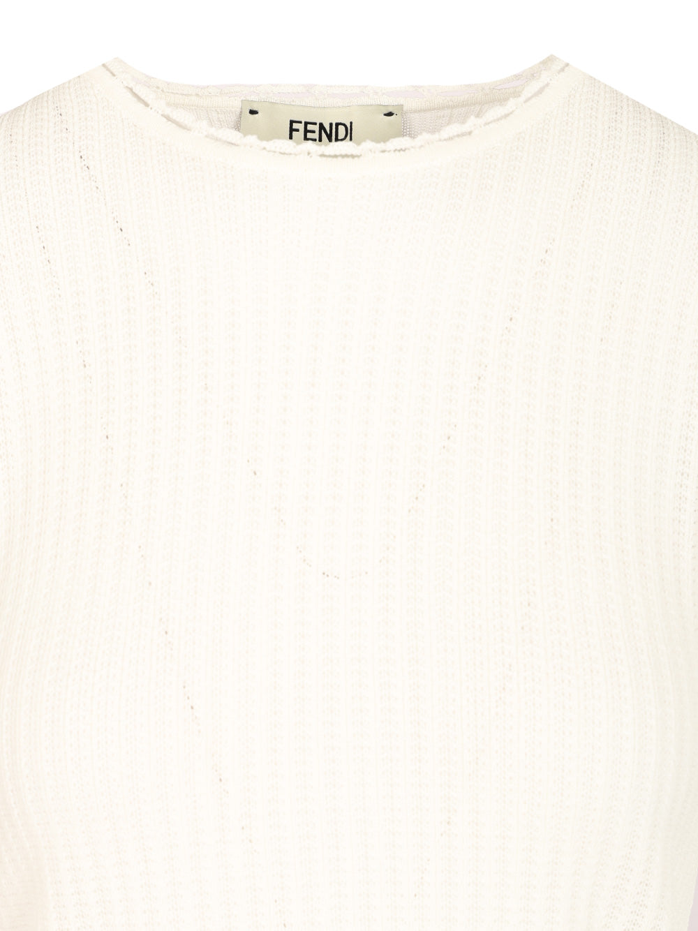 Fendi Cotton Blend Sweater T-Shirt - White | 08ba953c02c517fc9f7cd9636bf35cdc06cda668