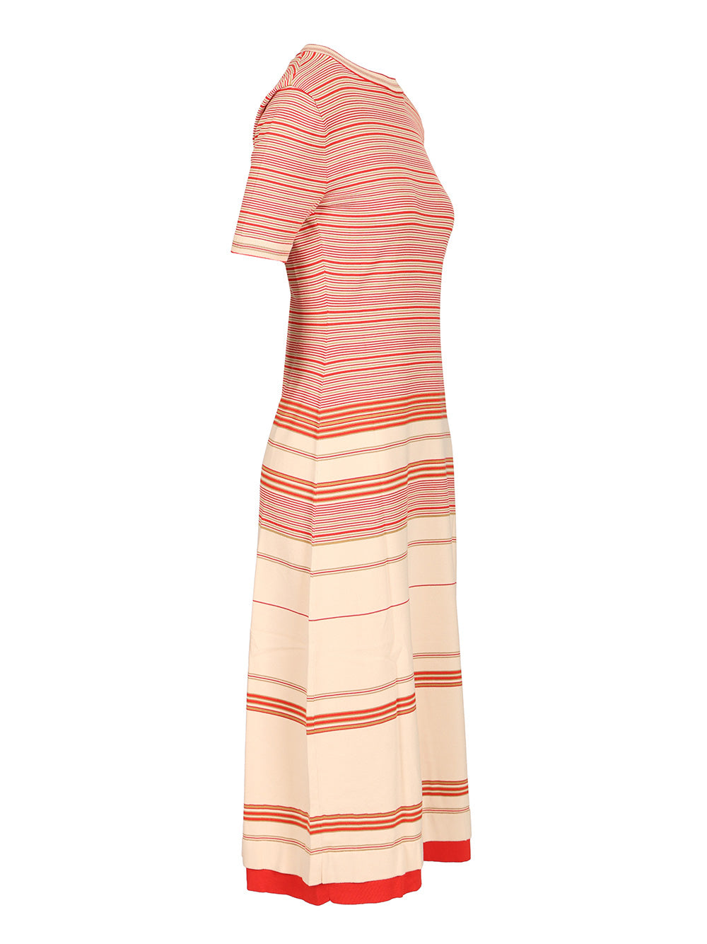 Fendi Striped Silk And Cotton Dress Dresses - Red | ba60105529d64c462b8b841688440c1d1900e9d1