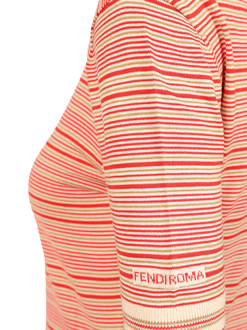 Fendi Striped Silk And Cotton Dress Dresses - Red | 0c6434901ec334ed567196d451290ccd29b99de4