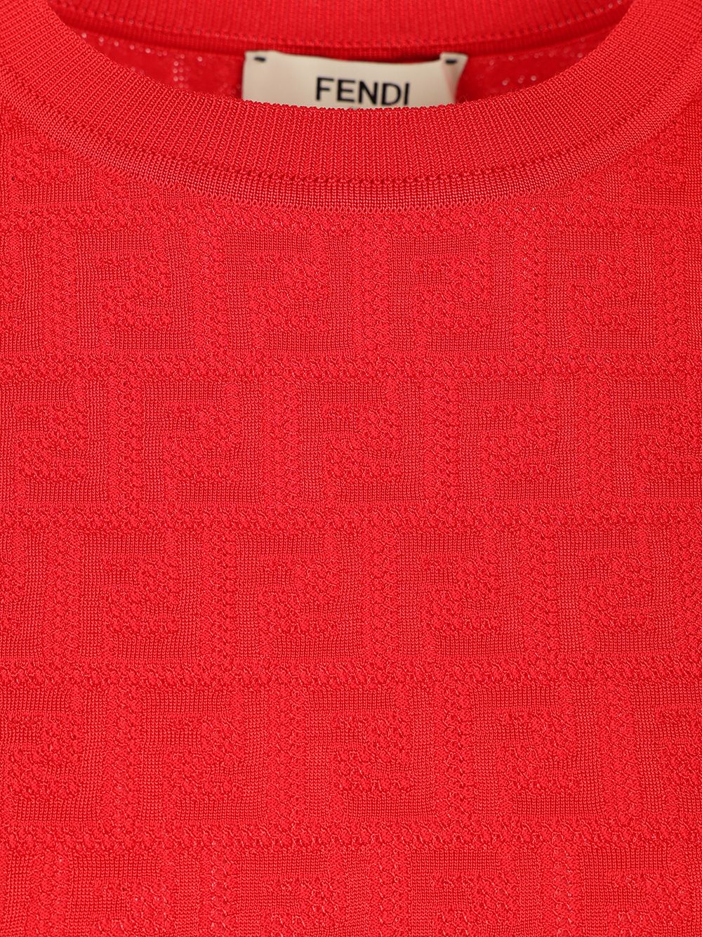 Fendi Ff Cotton And Viscose Dress Dresses - Red | 72dd596503c2dbe5e2c59e6d878e1f7b93bd25f6