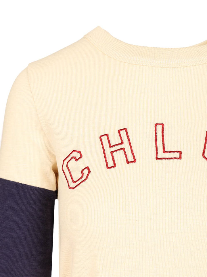 Chloe' Fitted Logo T-Shirt - White | 67086325dc146e6e2baeeb306baff4c0e6b6a085