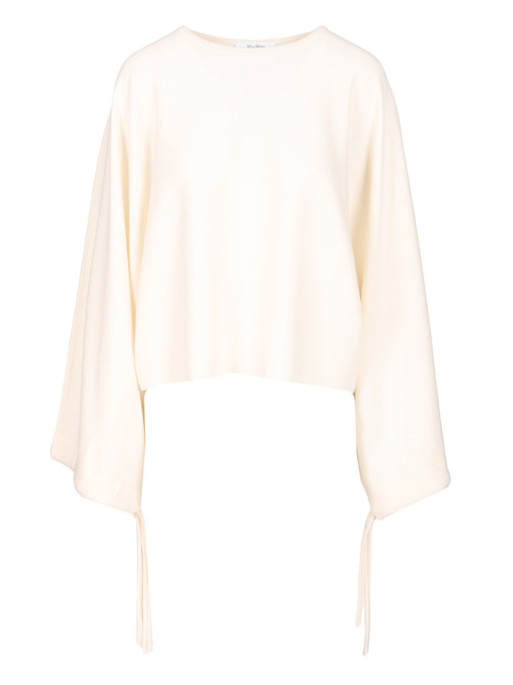 Max Mara Fine Wool Yarn Sweater Knitwear - White | 1e01262d78d1f388fa6b7066348f047cb64cd3b0