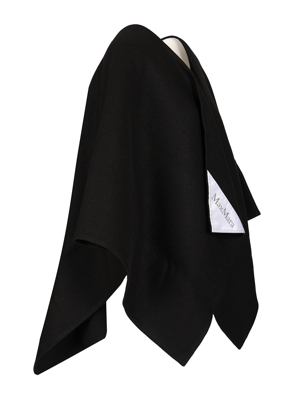 Max Mara Asymmetrical Poncho Scarves And Foulards - Black | bd5904a2fbaa0c73607901715555ecc92b6fe309
