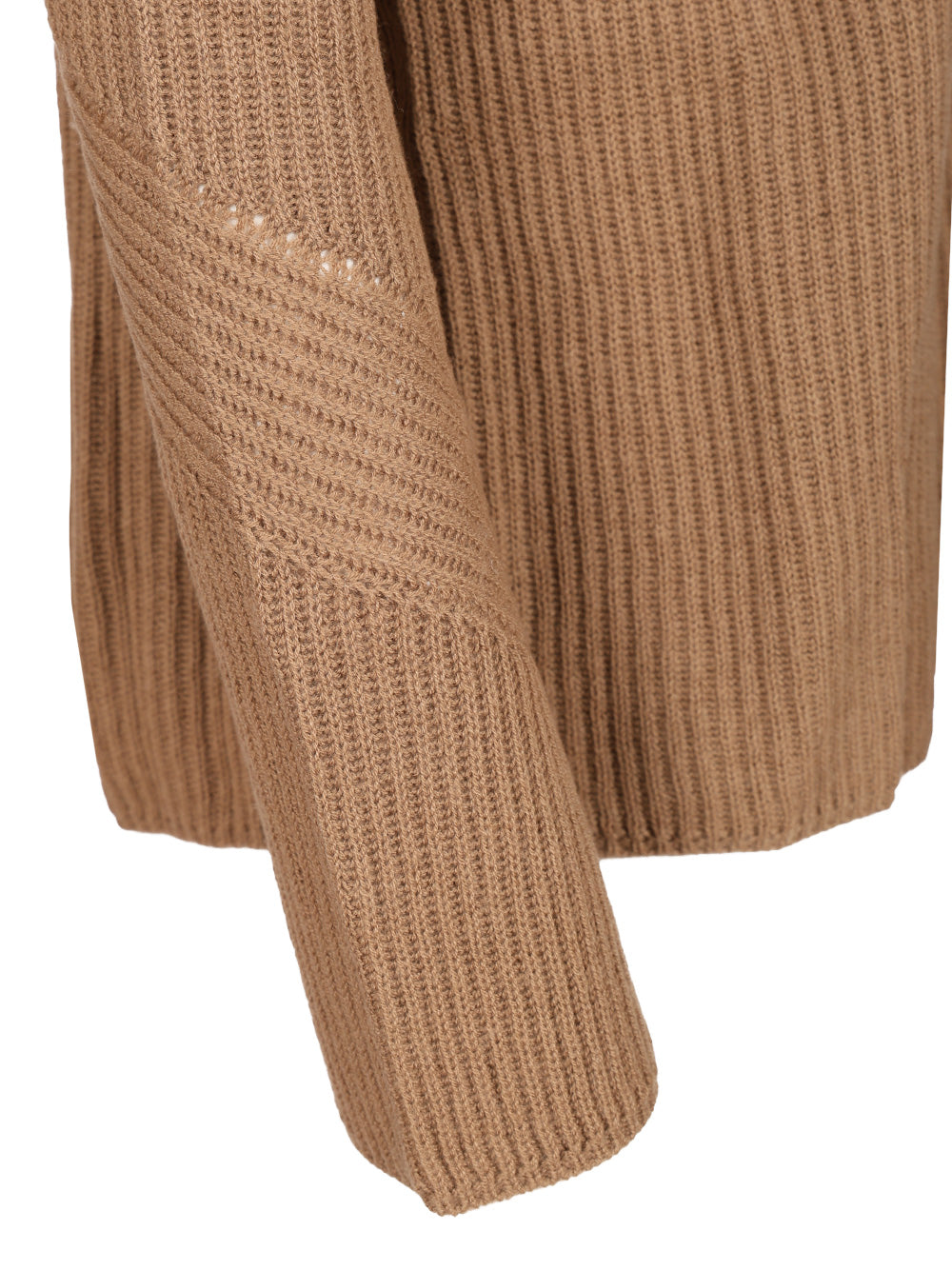 'S Max Mara Ribbed Wool Sweater Knitwear - Beige | 2ec65e536c151b35f6045071b3f6af51d986e55e