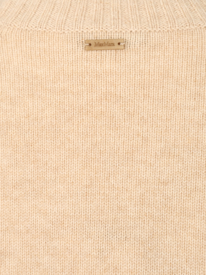 Max Mara Oversized Wool And Cashmere Sweater Knitwear - Beige | aaec1e4f1b09b92045ca1461d5d8f1e81a6243b0