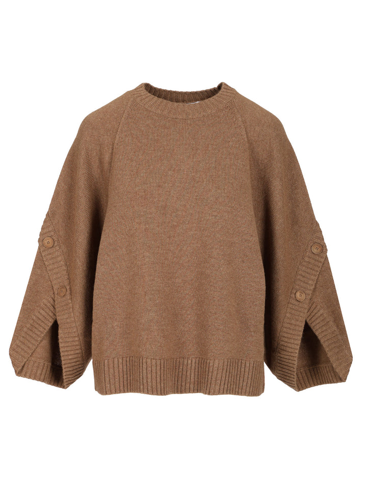 Max Mara Oversized Wool And Cashmere Sweater Knitwear - Brown | 88c99ac763259dd5ded2311b9162e5b40b6281da