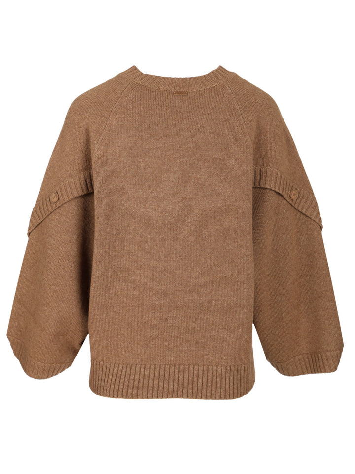 Max Mara Oversized Wool And Cashmere Sweater Knitwear - Brown | 4969eeaf3de30f3cf713351160fd0d5c40476fb4