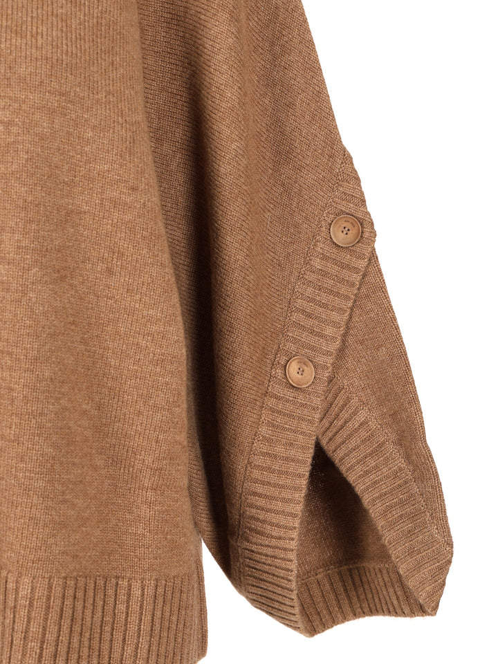 Max Mara Oversized Wool And Cashmere Sweater Knitwear - Brown | 3209717b54bad944128ea71fa4b4a5cf715f985f