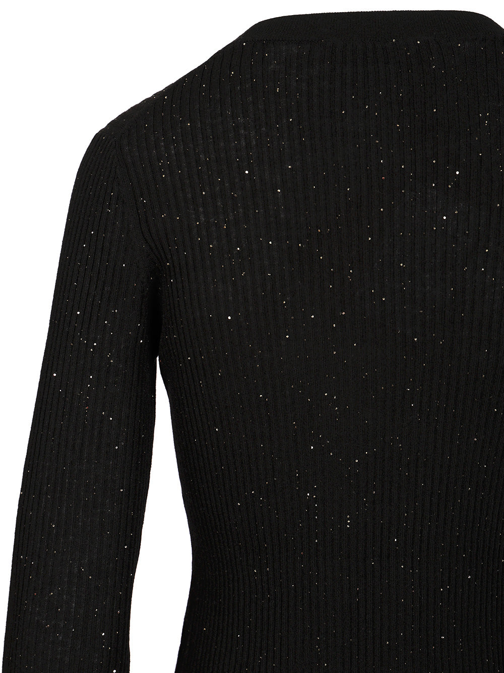 Max Mara Studio Wool And Silk Sequin Sweater Knitwear - Black | 6d0ff9cd55f2514ad408866afe342568ac7a712d