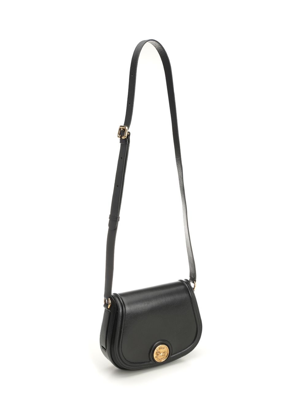 Chloe' Horse Medal Crossbody Bags - Black | 8f4d9e308be9a0ae52e9422e8af1faf2e02e6691