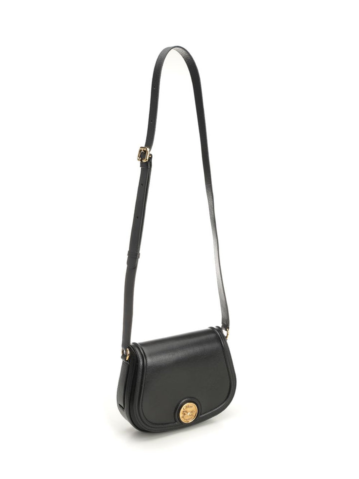 Chloe' Horse Medal Crossbody Bags - Black | 8f4d9e308be9a0ae52e9422e8af1faf2e02e6691