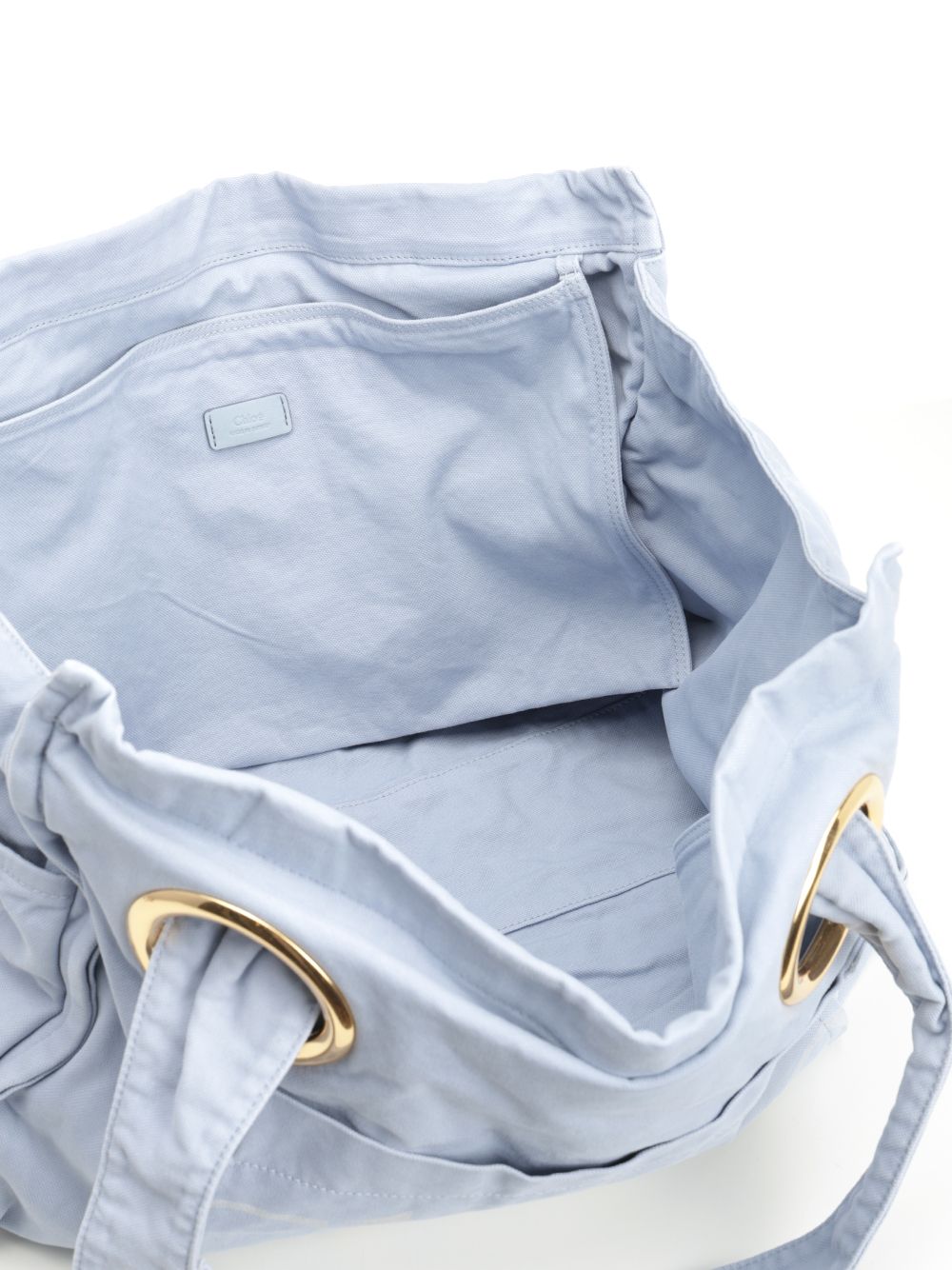 Chloe' Chloé Plage Tote Bag Shoulder Bags - Light blue | 6fedde74fa9d42d100ee5b52e117462de580e6cb