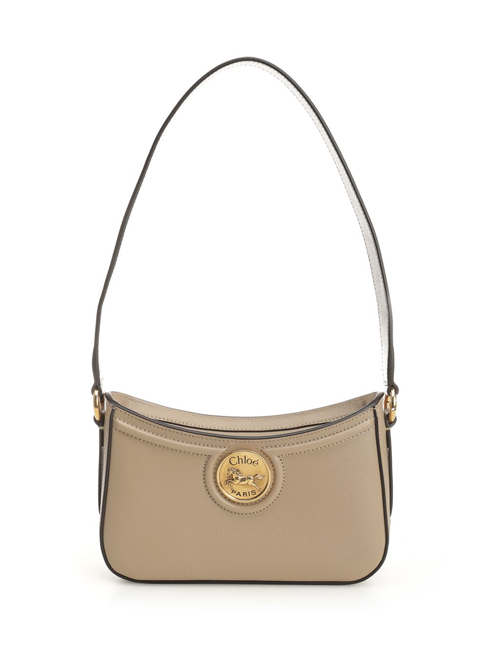 Chloe' Horse Medal Shoulder Bags - Brown | a2143334c0390c86d2a63f2071db3e7479f70e38