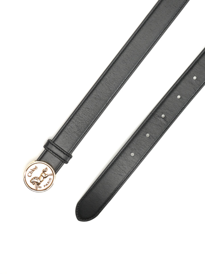 Chloe' Chloé Horse Medal Belts - Black | 60918585c3ca6df6a01c7db52ba6a7c9dd50300f