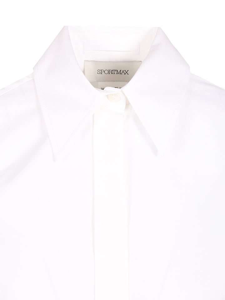 Sportmax Poplin Shirt Shirts - White | 6270fc5164de8121e729e2ad0b65d6f251f075c8