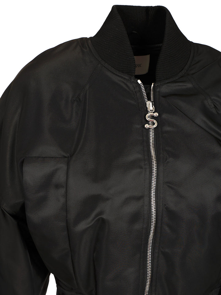 Sportmax Water-Repellent Twill Bomber Jacket Jackets - Black | afd8c9eb1e3145c7bcb53a9537ab46df27452912