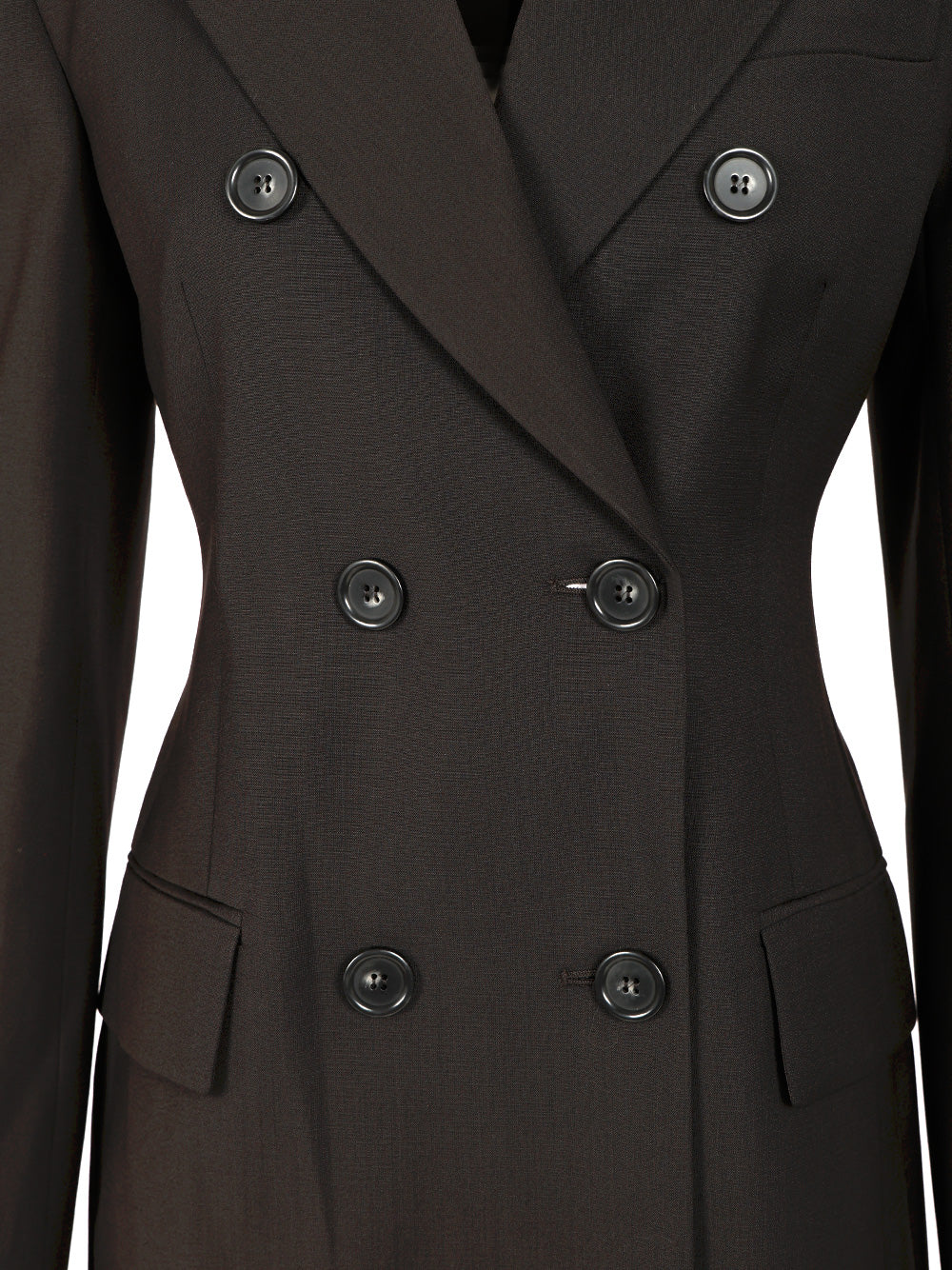 Sportmax Double-Breasted Tailored Blazer Jackets - Brown | df712965f6469585a149dc2680daee8700e8c18f
