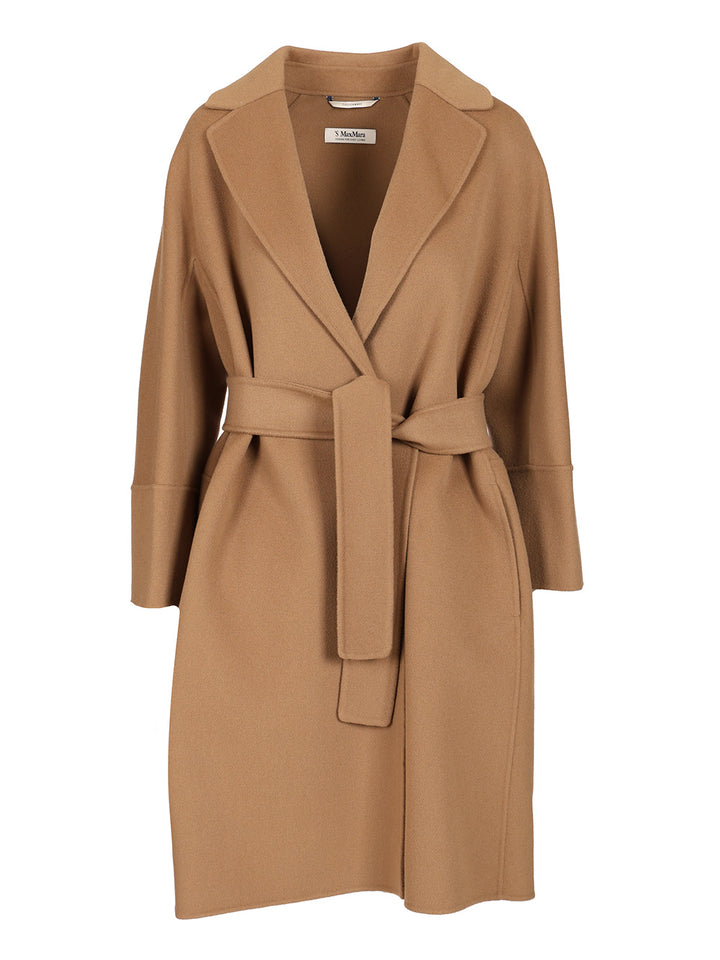 'S Max Mara Short Double Wool Coat Coats - Beige | cb4392029a0039ea09a3d2285236587622456020