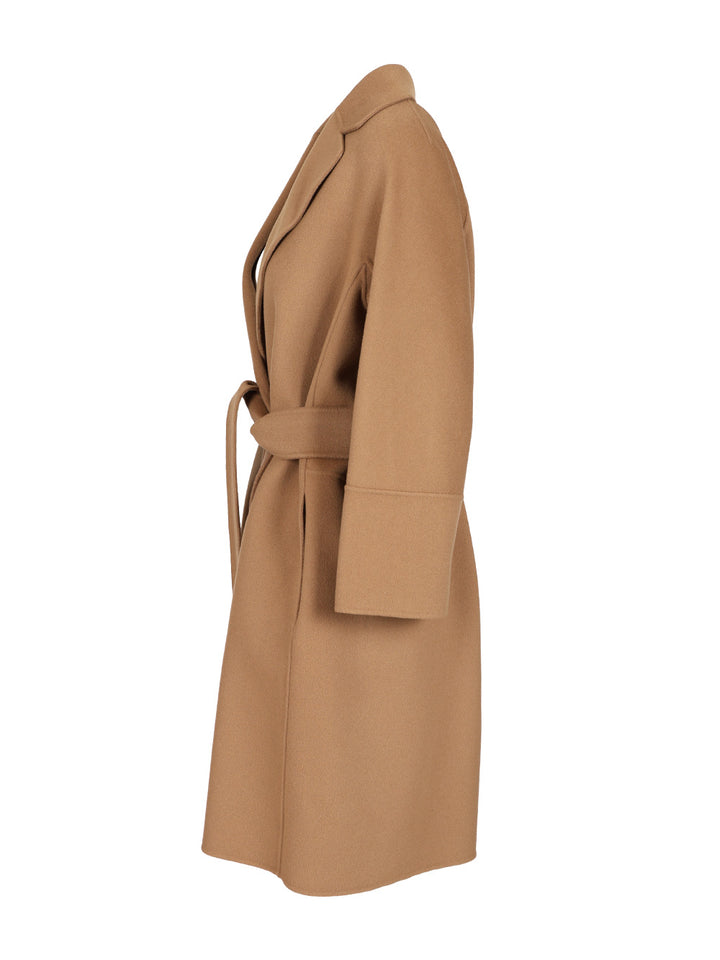 'S Max Mara Short Double Wool Coat Coats - Beige | 70c75b4d45f32cfb0d0cb418d8ac2045784d794d