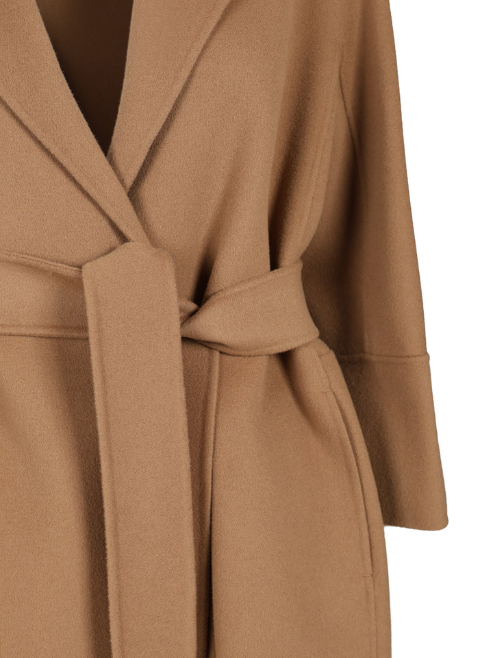 'S Max Mara Short Double Wool Coat Coats - Beige | 6f7ffdcc615ece277742c74e626575d3c5a21587