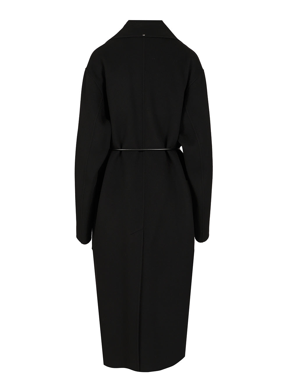 Sportmax Double Wool Dressing Gown Coat Coats - Black | 4e58ed155a5d7e483aee373765574f81d45b597a