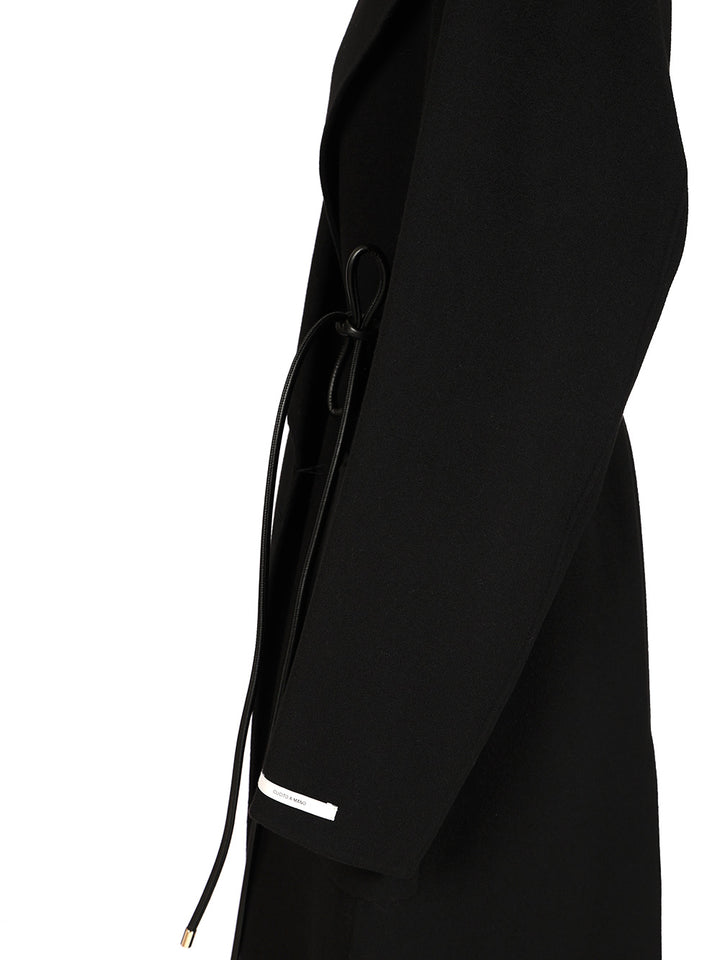 Sportmax Double Wool Dressing Gown Coat Coats - Black | cece4a88e58f1a1e774d5020e97df20ac276e960