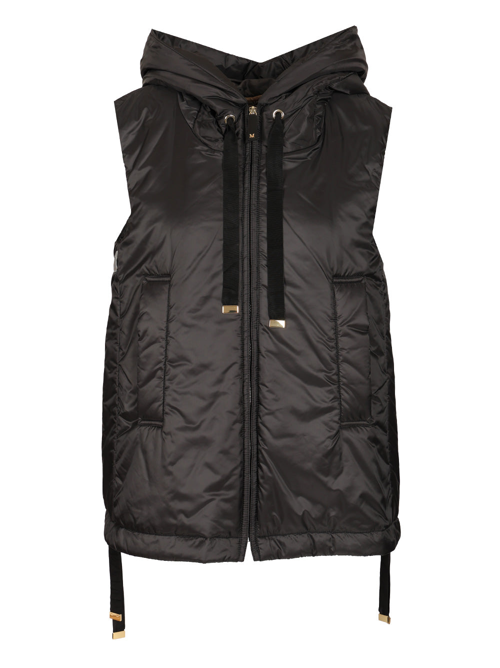 Max Mara The Cube Padded Gilet With Hood Coats - Black | 720513288d4510950a8d89c39e4291771af7555d