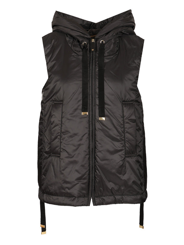 Max Mara The Cube Padded Gilet With Hood Coats - Black | 720513288d4510950a8d89c39e4291771af7555d