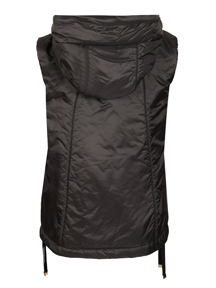 Max Mara The Cube Padded Gilet With Hood Coats - Black | 656f8b599abeb9d4051b6a0f470ad35aaa5eace6