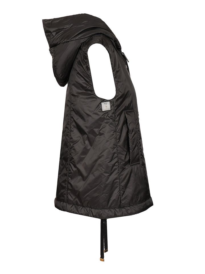 Max Mara The Cube Padded Gilet With Hood Coats - Black | ae3d481680d84728f2d1927238fbd1f8cb3ec9c1