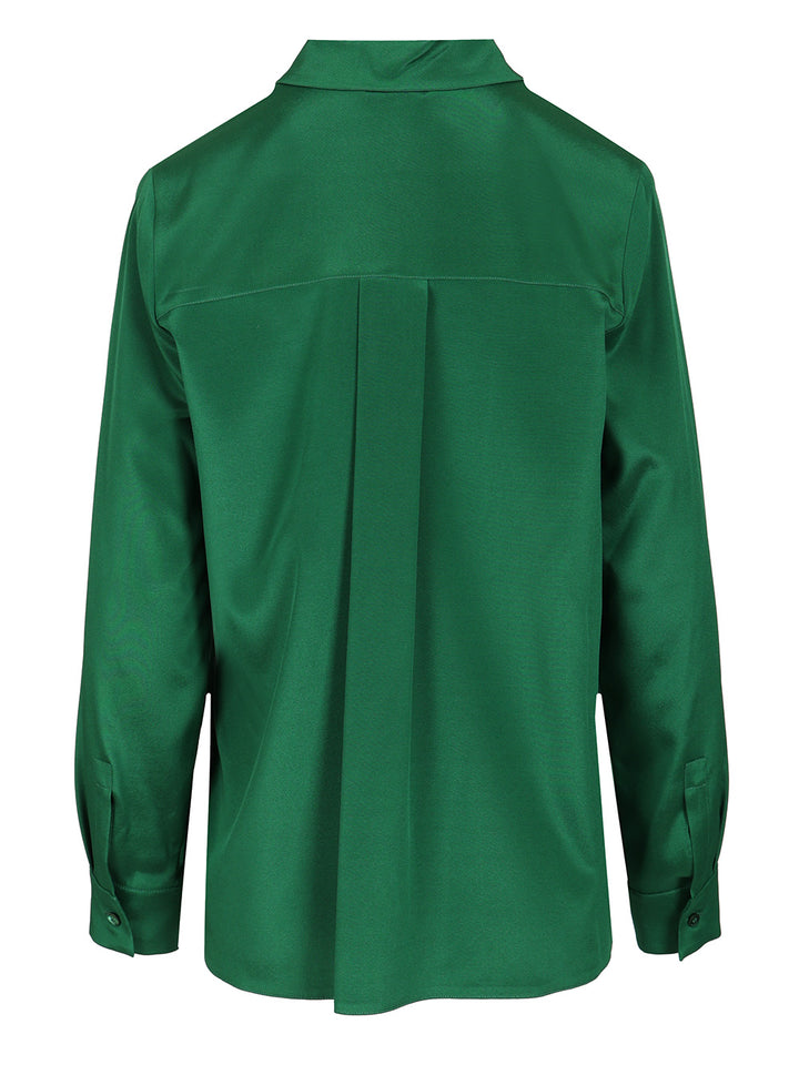 Max Mara Stretch Silk Cady Shirt Shirts - Green | 5c72baa72914a2cd68fc7b54455e44d5b753882d