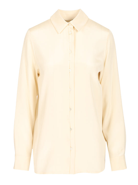 Stretch Silk Cady Shirt Shirts White