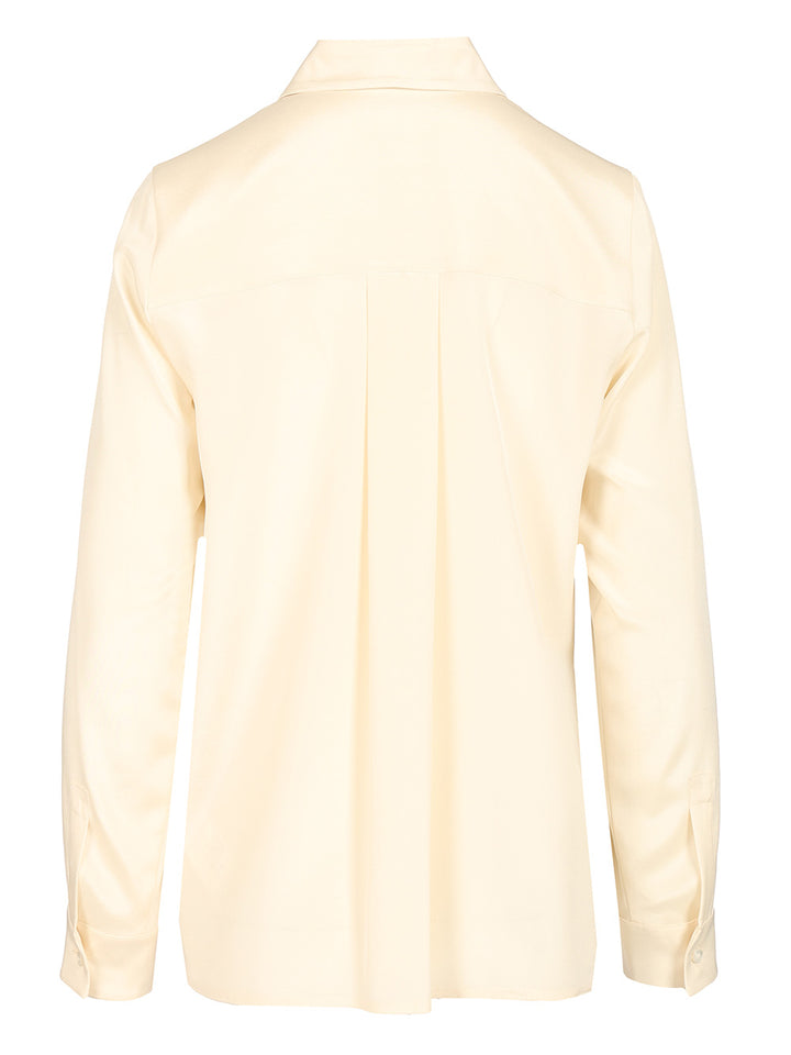 Max Mara Stretch Silk Cady Shirt Shirts - White | 04427bc7ec92068caf6467a94d4fc42b5051ee21