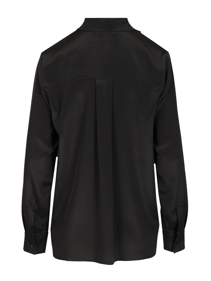 Max Mara Stretch Silk Cady Shirt Shirts - Black | b04a2077a75ebe8ea2f64c78ca856463652b12f9