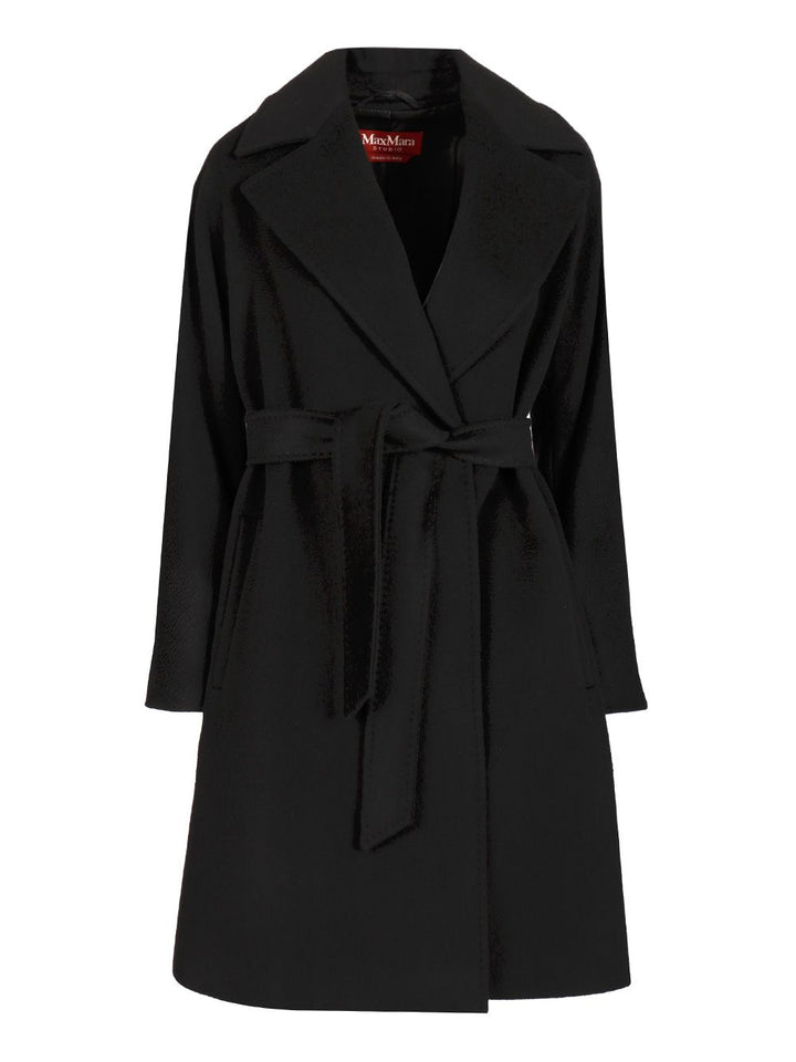 Max Mara Studio Wool Dressing Gown Coat Coats - Black | 5c8789909d8553bf40d789753fbe40186e23023e
