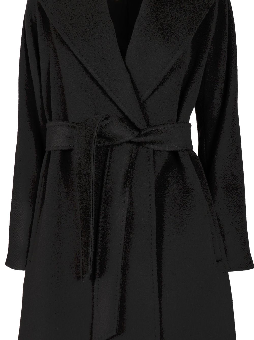Max Mara Studio Wool Dressing Gown Coat Coats - Black | 005f0c464582deb95bed5a1da14126e2dbd9075d
