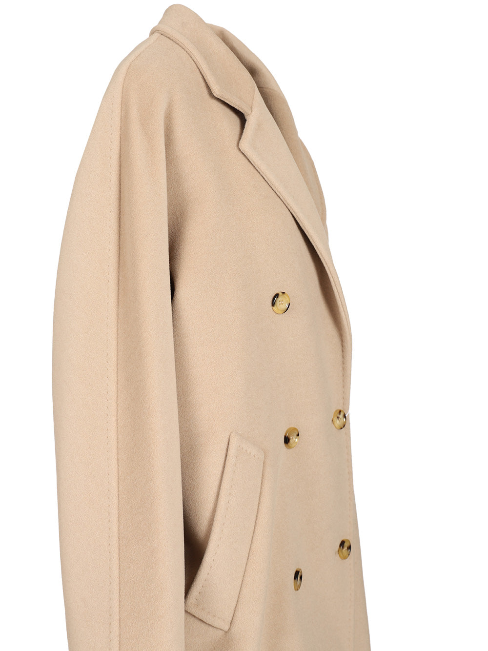 Max Mara Wool And Cashmere Beaver Coat Coats - Beige | ba37db0d33b1b73fe62138f16af0587d6636e64d