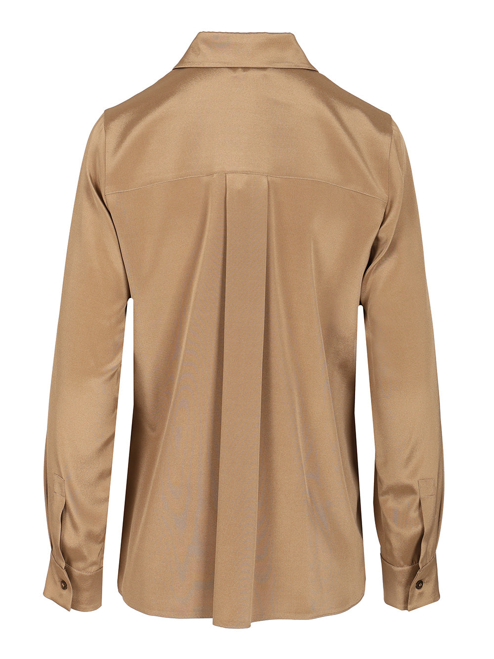 Max Mara Stretch Silk Cady Shirt Shirts - Brown | 173b62e813de6234d622ec541a21bdd178823b69
