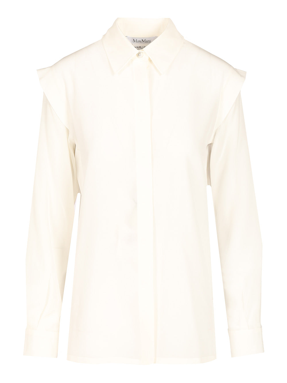 Max Mara Crêpe De Chine Shirt Shirts - White | 65be3da3fd64e98e0621d33b4ef8b19c538194ef