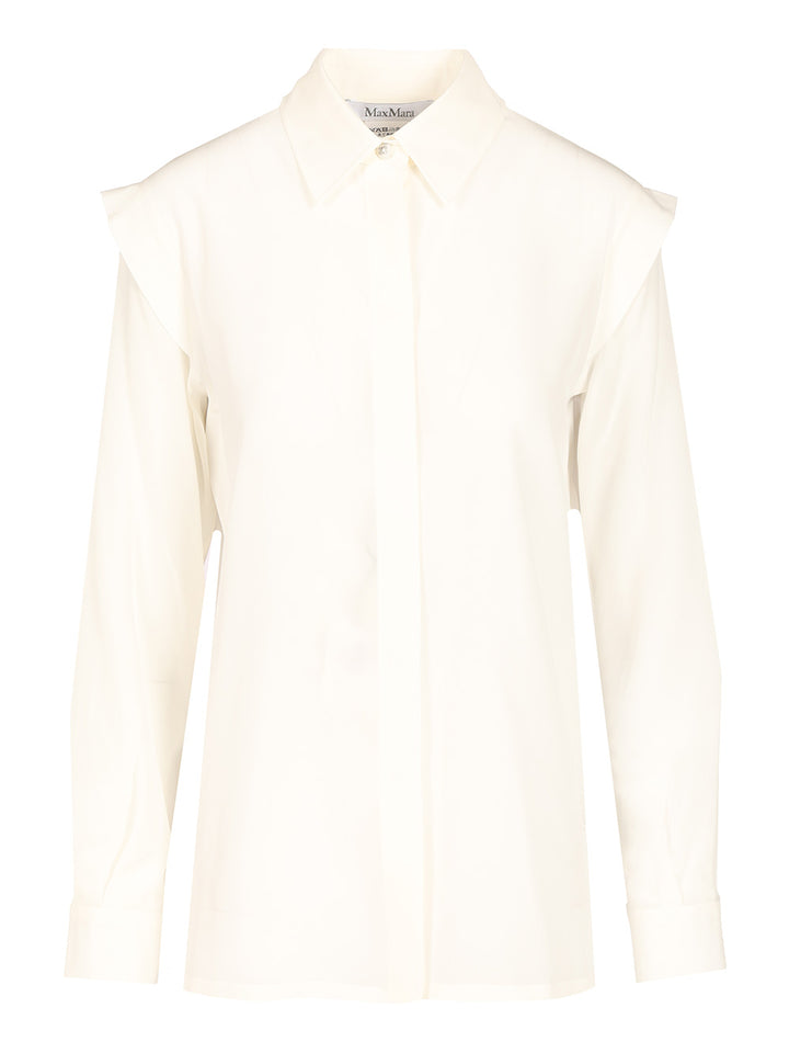 Max Mara Crêpe De Chine Shirt Shirts - White | 65be3da3fd64e98e0621d33b4ef8b19c538194ef