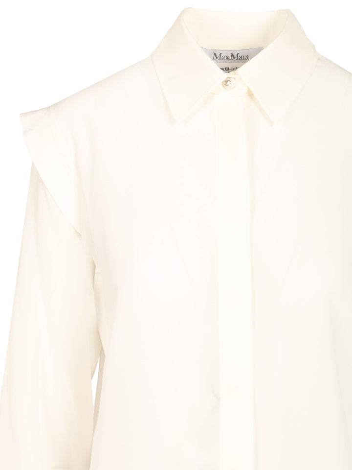 Max Mara Crêpe De Chine Shirt Shirts - White | b327acc8413e7d144e5933084c921e1e76ca6957